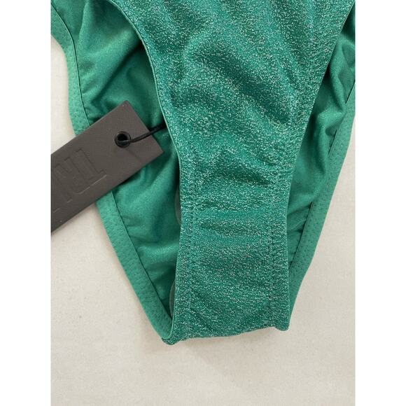 Triangl Swim Vinca String Bikini Bottom Swimwear Sparkle Jade Green - Picture 5 of 12